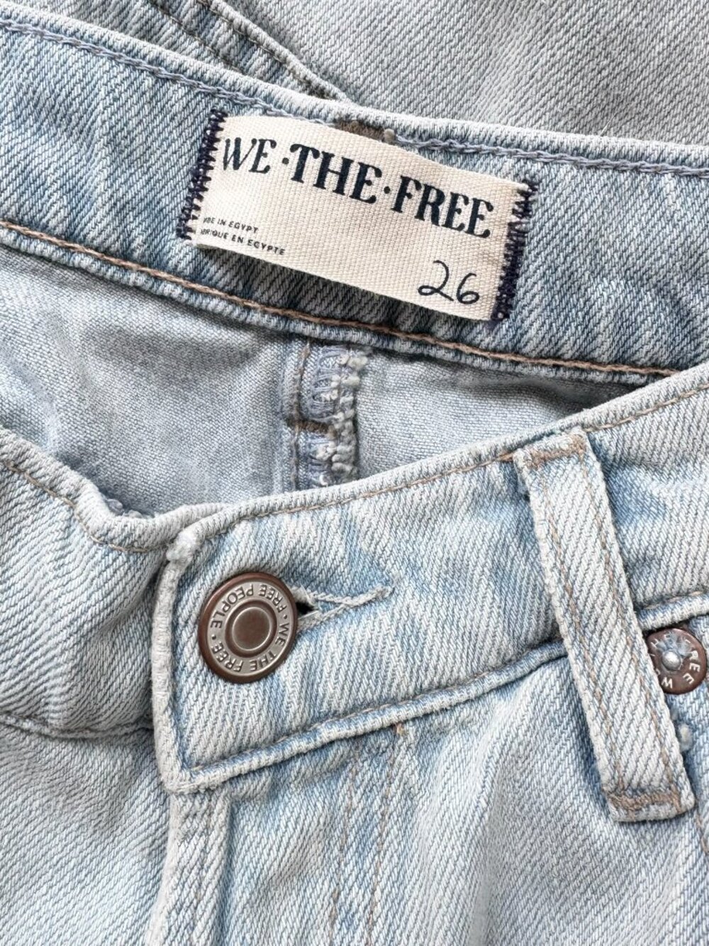 NWT Free People Westward Demi Barrel Jeans Light Blue 26 - Picture 10 of 14
